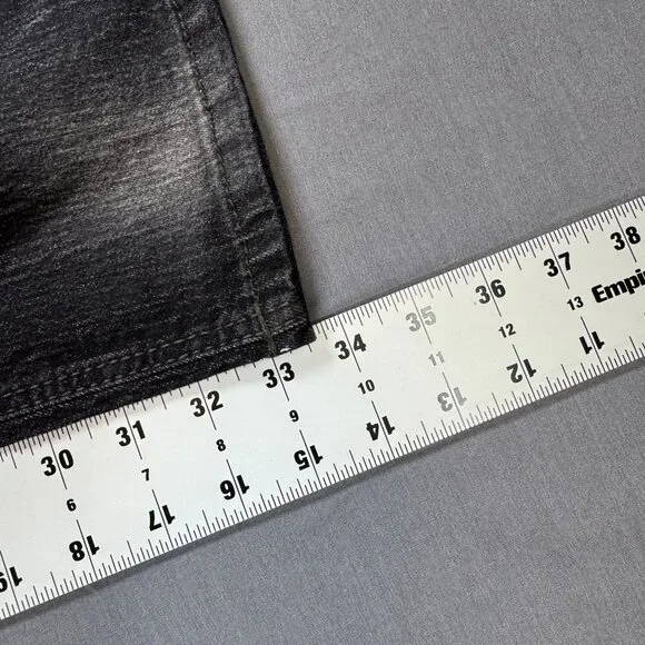 NWOT Southpole Jeans Mens 34x34 Black Skinny Distressed Paint Splatter Acid Wash - Picture 6 of 7